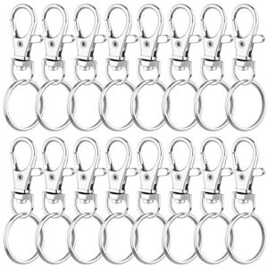 keychain rings for crafts, audab 50 sets assembled key chains rings keychain hardware key rings for key chains, crafts and lanyards