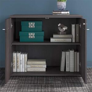 Bbf Office 500 36W Storage Cabinet with Doors in Storm Gray - Engineered Wood