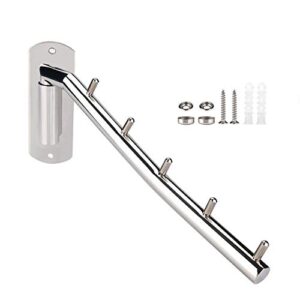 fdit 15" folding wall mounted clothes hanger rack stainless steel swing arm wall mount clothes rack 180°swivel bar wall clothes hanger