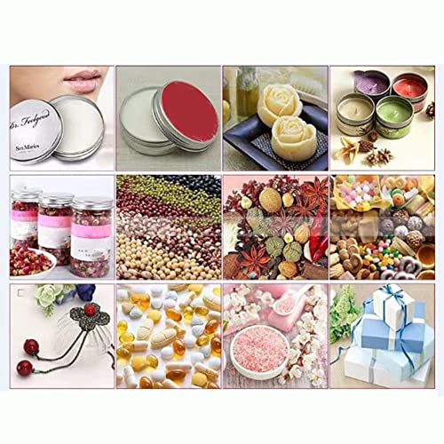 Othmro 24Pcs 1oz Metal Round Tins Aluminum Tin Cans Jar Refillable Containers 30ml Tin Cans Tin Bottles Containers with Screw Lid for Salve Spices Lip Balm Tea Candies White 50×20mm