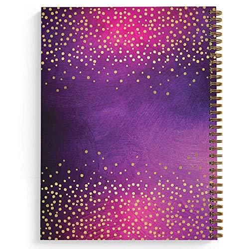 Softcover Dare 8.5" x 11" Motivational Spiral Notebook/Journal, 120 College Ruled Pages, Durable Gloss Laminated Cover, Gold Wire-o Spiral. Made in the USA
