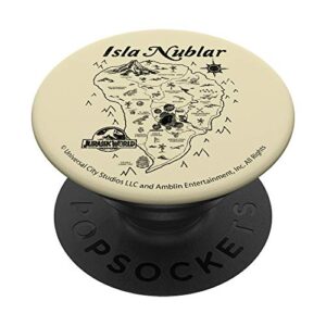 jurassic park isla nublar map popsockets popgrip: swappable grip for phones & tablets