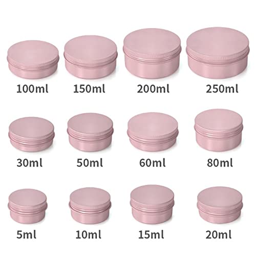 Othmro 18Pcs 0.5oz Metal Round Tins Aluminum Tin Cans Jar Refillable Containers 80ml Tin Cans Tin Bottles Containers with Screw Lid for Salve Spices Lip Balm Tea Candies Black 1.57×0.7inch