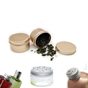 Othmro 6pcs 5.1oz Metal Round Tins Aluminum Tin Cans Containers with Screw Lid, 83 * 38mm(DxH) Silver tin cans for Salve, Spices, Lip Balm, Tea or Candies 150ml