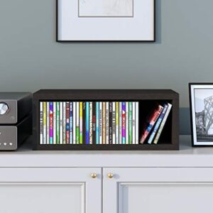 Way Basics Media Storage CD Rack Stackable Organizer - Holds 40 CDs (Black)