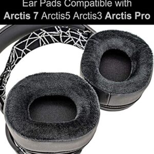 Arctis 7 Ear Cushion Replacement Ear Pads Compatible with ATH-M50x M50 M40, Arctis 7 Arctis Pro, ATH-WS1100iS, HD280 Pro, MDR-7506 V6 Headphone (Hybrid Velour)