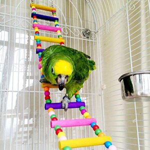 sonyang wood climbing ladder toy for bird parrot budgie parakeet cockatiel macaw african grey cockatoo cage perch