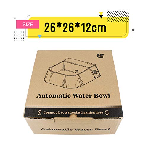 Namsan Dog Automatic Waterer Automatic Water Bowl Feeder with Float Valve for Dogs, Cats, Chickens, Connect 1/2-Inch Female Screw Thread Hose, 2L