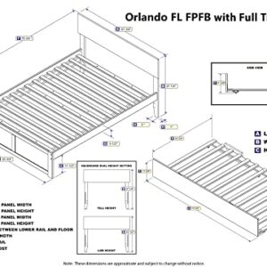 Atlantic Furniture AR8132052 Orlando Platform, Full, White