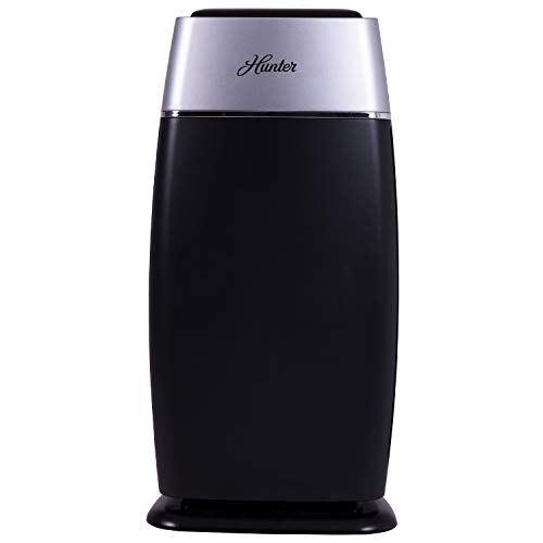 Hunter Fan Company HP100BLS Air Purifier, Black & Silver