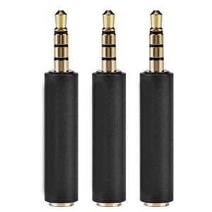 pomya male to female headphone audio adapter,3.5mm omtp to ctia conversion earphone adapter for earphone compatible with smartphones and tablets,omtp to ctia converter( 3pcs)