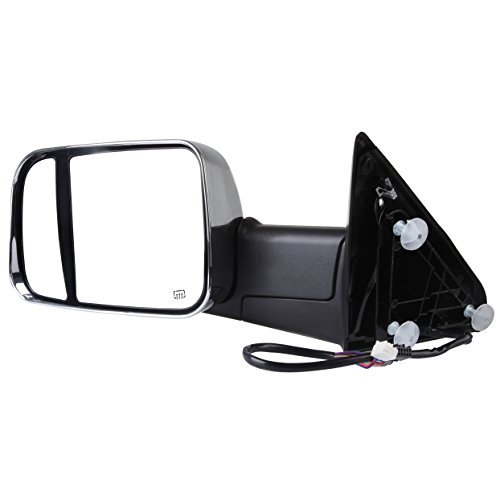 LSAILON Tow Mirrors Towing Mirrors Fit for 2011-2016 for Dodge for Ram 1500/2500/3500 with Left and Right Side Power Control Heated with Turn Signal Light Puddle Light Chrome