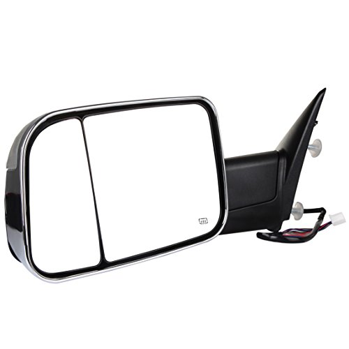 LSAILON Tow Mirrors Towing Mirrors Fit for 2011-2016 for Dodge for Ram 1500/2500/3500 with Left and Right Side Power Control Heated with Turn Signal Light Puddle Light Chrome