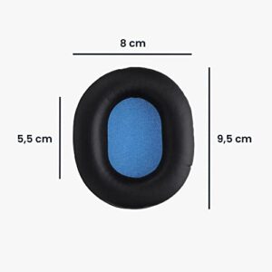 kwmobile Replacement Ear Pads Compatible with Sennheiser HD8 / HD8 DJ / HD6 Mix - Earpads Set for Headphones - Black