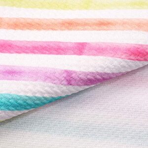 David angie Spring Stripe Pattern Bullet Textured Liverpool Fabric 4 Way Stretch Spandex Knit Fabric by The Yard for Head Wrap Accessories