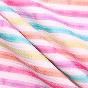 David angie Spring Stripe Pattern Bullet Textured Liverpool Fabric 4 Way Stretch Spandex Knit Fabric by The Yard for Head Wrap Accessories