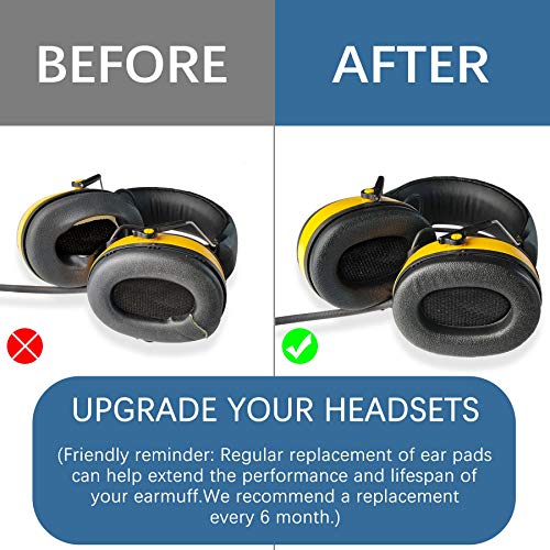 PROHEAR FEP01-2Pair Replacement Foam Ear Pads (Upgraded) for 3M WorkTunes Connect(90543, 90544, 90542, 90541), ZOHAN EM042 Radio Headphone