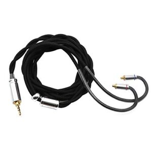 linsoul lsc08 6n occ single crystal copper hifi earphone cable for ak100, ak120, ak240, dp-x1, dp-x1a, fiio x5iii, xdp-300r, kann, bqeyz spring1 (mmcx-3.5, black)