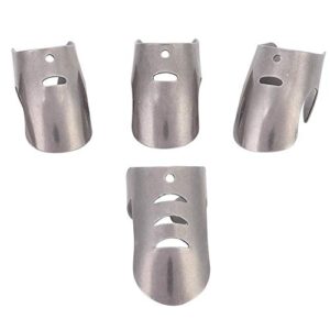 4pcs stainless steel finger guard, professional slice finger guard safe finger protector home kitchen cooking tool