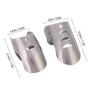 4Pcs Stainless Steel Finger Guard, Professional Slice Finger Guard Safe Finger Protector Home Kitchen Cooking Tool