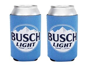 busch light beer 12oz can holder cooler kaddy huggie coolie set of 2