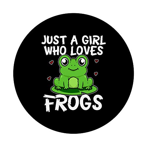 Just A Girl Who Loves Frogs Cute Green Frog Costume PopSockets Swappable PopGrip