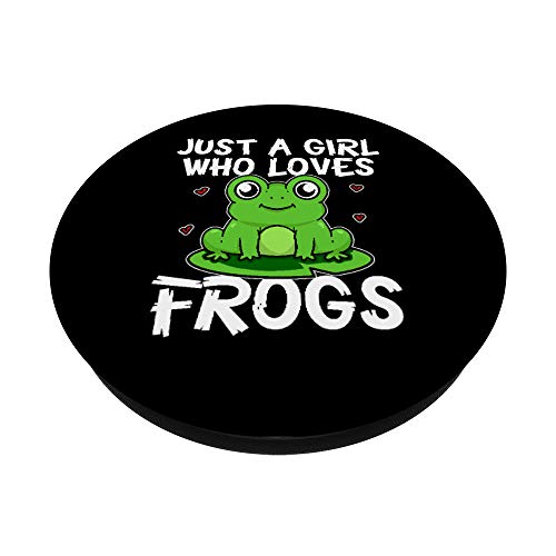 Just A Girl Who Loves Frogs Cute Green Frog Costume PopSockets Swappable PopGrip