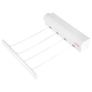 Retractable Washing Line, 4 Lines 10.50ft Clothes Airer Indoor Wall Punch Flexible Laundry Washing Line Drying Rack