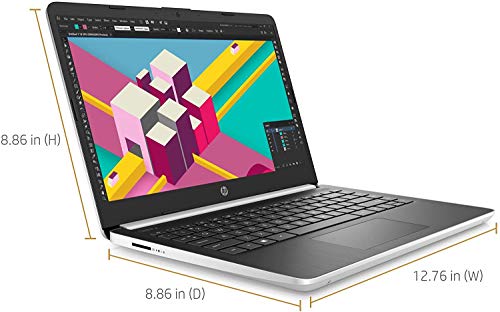 Newest HP 14 HD Premium Business Laptop PC | 10th Gen Intel Quad-Core i5-1035G1 up to 3.6GHz | 8GB RAM | 256GB SSD | WiFi | HDMI | Card Reader | Bluetooth | Windows 10 | Silver (Renewed)