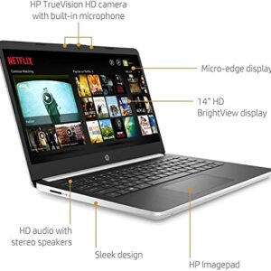 Newest HP 14 HD Premium Business Laptop PC | 10th Gen Intel Quad-Core i5-1035G1 up to 3.6GHz | 8GB RAM | 256GB SSD | WiFi | HDMI | Card Reader | Bluetooth | Windows 10 | Silver (Renewed)