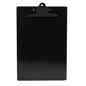 saunders black recycled aluminum clipboard with black clip - 8.5 x 11 inch letter size document holder - ideal for home, office, and business use (23516)