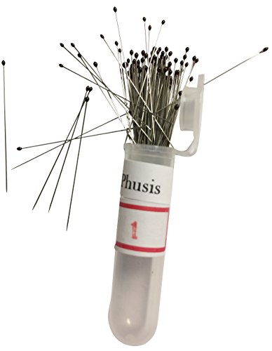 Phusis Stainless Steel Insect Pins | Size #1 | 300 Pieces| 3 Vials of 100 Pins | Includes Sturdy Storage Containers | for Entomology, Dissection, Butterfly Collections