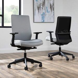 hon basyx biometryx commercial-grade fabric upholstered task chair, grey