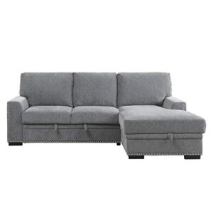 lexicon winona sectional sofa with right side chaise, gray