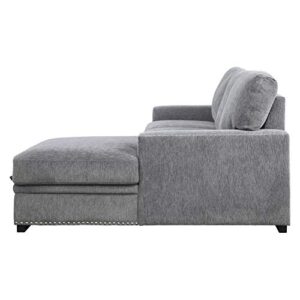 Lexicon Winona Sectional Sofa with Right Side Chaise, Gray