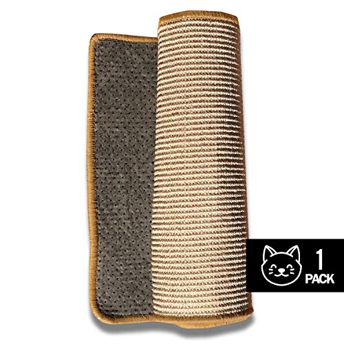 Cat Scratcher Mat Sisal Large Scratching Rug - 32” x 17” - Natural Grinding Claws, Sleeping Floor Mat - No Velcro