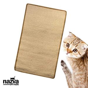 Cat Scratcher Mat Sisal Large Scratching Rug - 32” x 17” - Natural Grinding Claws, Sleeping Floor Mat - No Velcro
