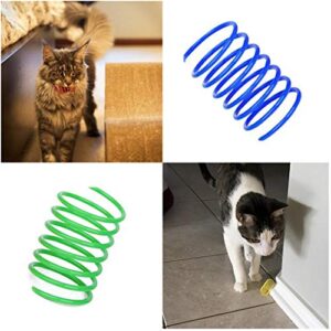 Andiker Cat Spiral Spring, 12 Pc Cat Creative Toy to Kill Time and Keep Fit Interactive cat Toy Durable Heavy Plastic Spring Colorful Springs Cat Toy for Swatting, Biting, Hunting Kitten Toys