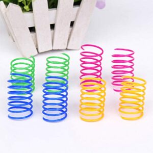 Andiker Cat Spiral Spring, 12 Pc Cat Creative Toy to Kill Time and Keep Fit Interactive cat Toy Durable Heavy Plastic Spring Colorful Springs Cat Toy for Swatting, Biting, Hunting Kitten Toys