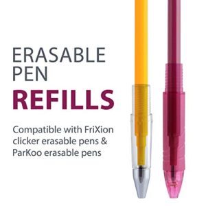 ParKoo Gel Ink Refills Compatible with FriXion and Friction Erasable Gel Pens, Fine Point 0.7 mm, 14 Colors