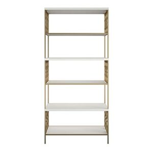 CosmoLiving by Cosmopolitan Ella 5 Shelf, White Bookcase