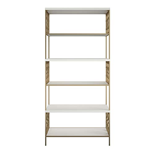 CosmoLiving by Cosmopolitan Ella 5 Shelf, White Bookcase