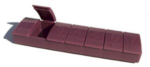 tupperware gadget 7 day pill keeper divided storage container organizer vineyard purple