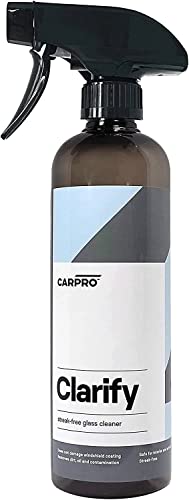 CARPRO Clarify Streak Free Car Window Cleaner Removes Oils, Fingerprints & Dirt - Safe to Use Interior and Exterior Glass - 500mL (17oz)