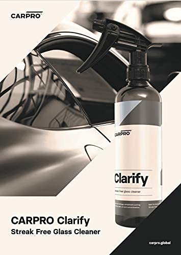 CARPRO Clarify Streak Free Car Window Cleaner Removes Oils, Fingerprints & Dirt - Safe to Use Interior and Exterior Glass - 500mL (17oz)