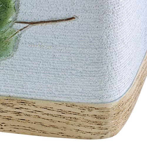 Avanti Linens - Wastebasket, Decorative Trash Can, Botanical Inspired Home Decor (Ombre Leaves Collection)