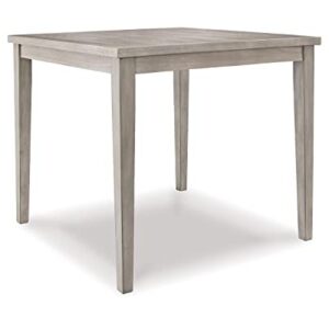 Signature Design by Ashley Parellen Modern Square Counter Height Dining Table, Gray