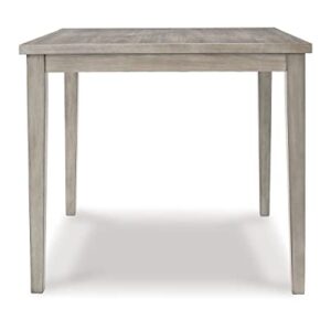 Signature Design by Ashley Parellen Modern Square Counter Height Dining Table, Gray