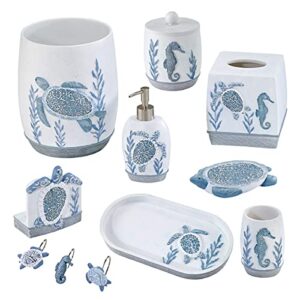 Avanti Linens - Wastebasket, Decorative Trash Can, Sealife Inspired Bathroom Decor (Caicos Collection)