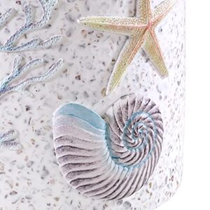 Avanti Linens - Wastebasket, Decoartive Trash Can, Sea Inspired Home Decor (Coastal Terrazo Collection)